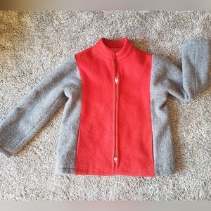 Funky Vintage heavyweight colorblock wool coat by Fourrures Kerrs Furs Large